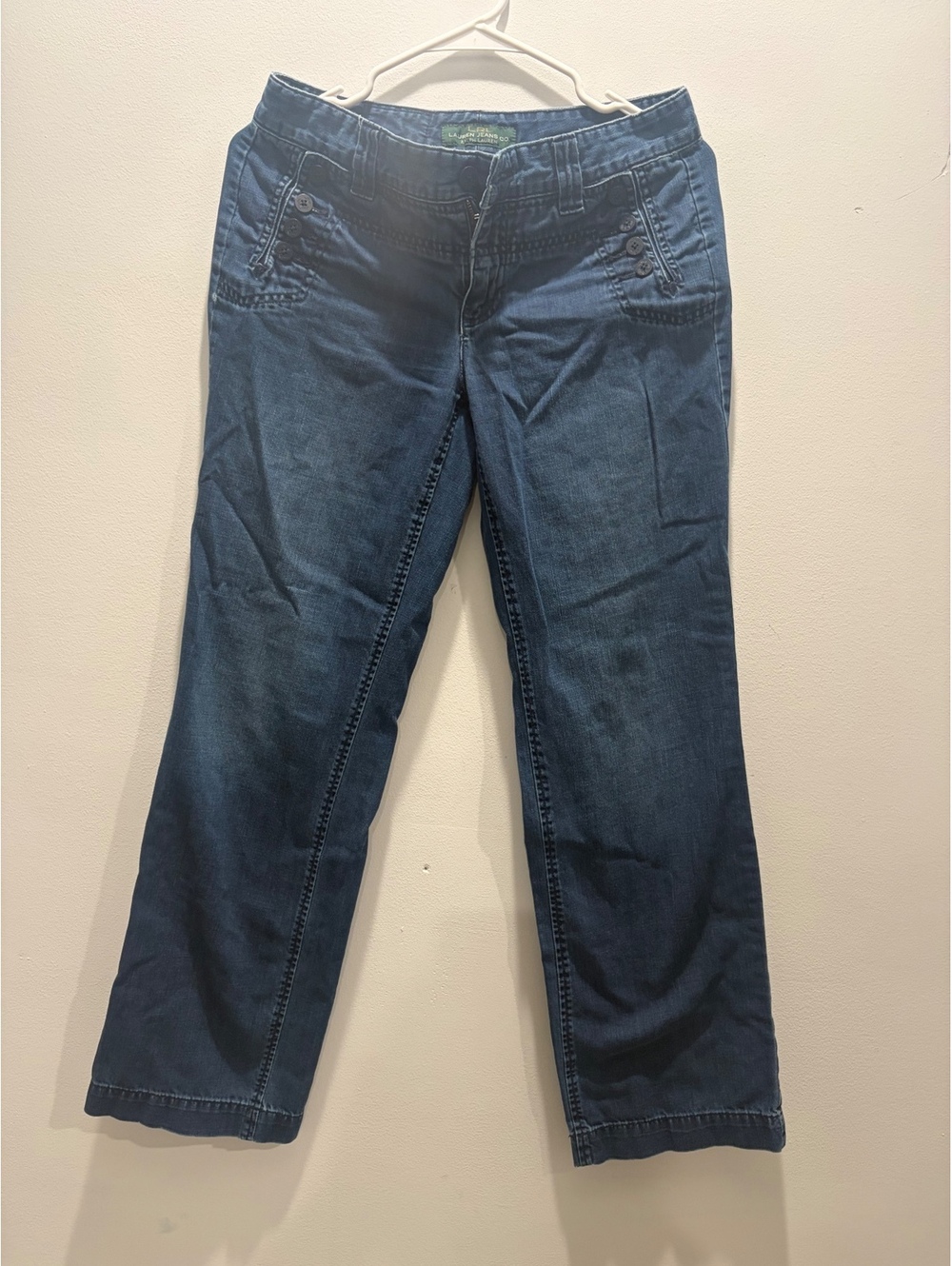 Vintage Lauren Ralph Lauren LRL Blue Denim Jeans Size 4 Classic 100% Cotton